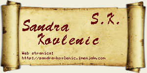 Sandra Kovlenić vizit kartica